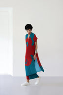 Pleated V-Neck Tunic Set