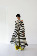 Pleated Long Poncho