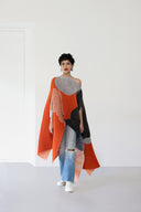 Pleated Long Poncho