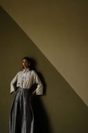 Silk Shirt with Brocade Detail