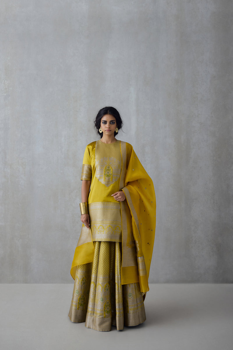 Silk Brocade Skirt Set