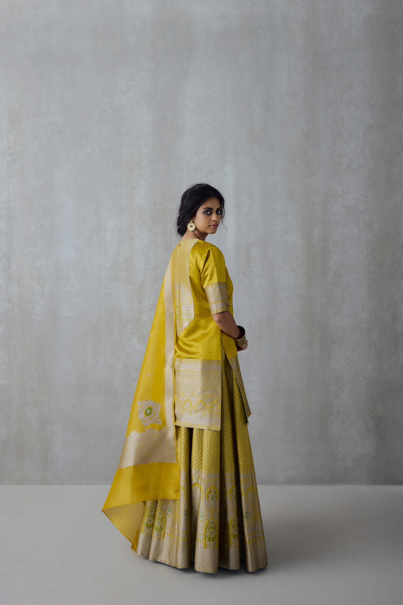 Silk Brocade Skirt Set