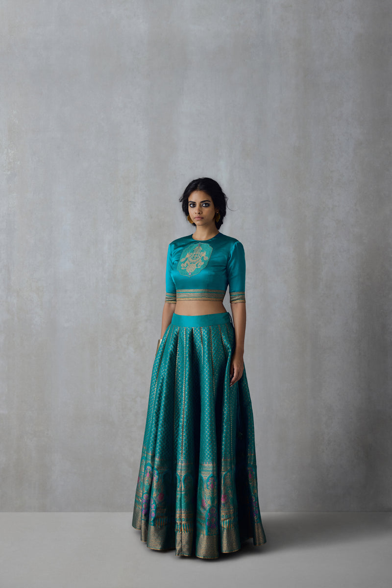 Silk Brocade Lehenga