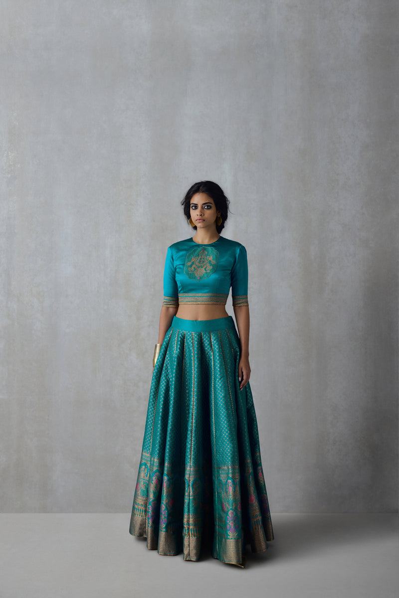 Silk Brocade Lehenga