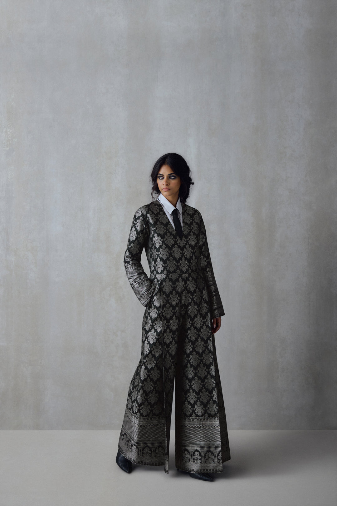 Silk Brocade Jumpsuit