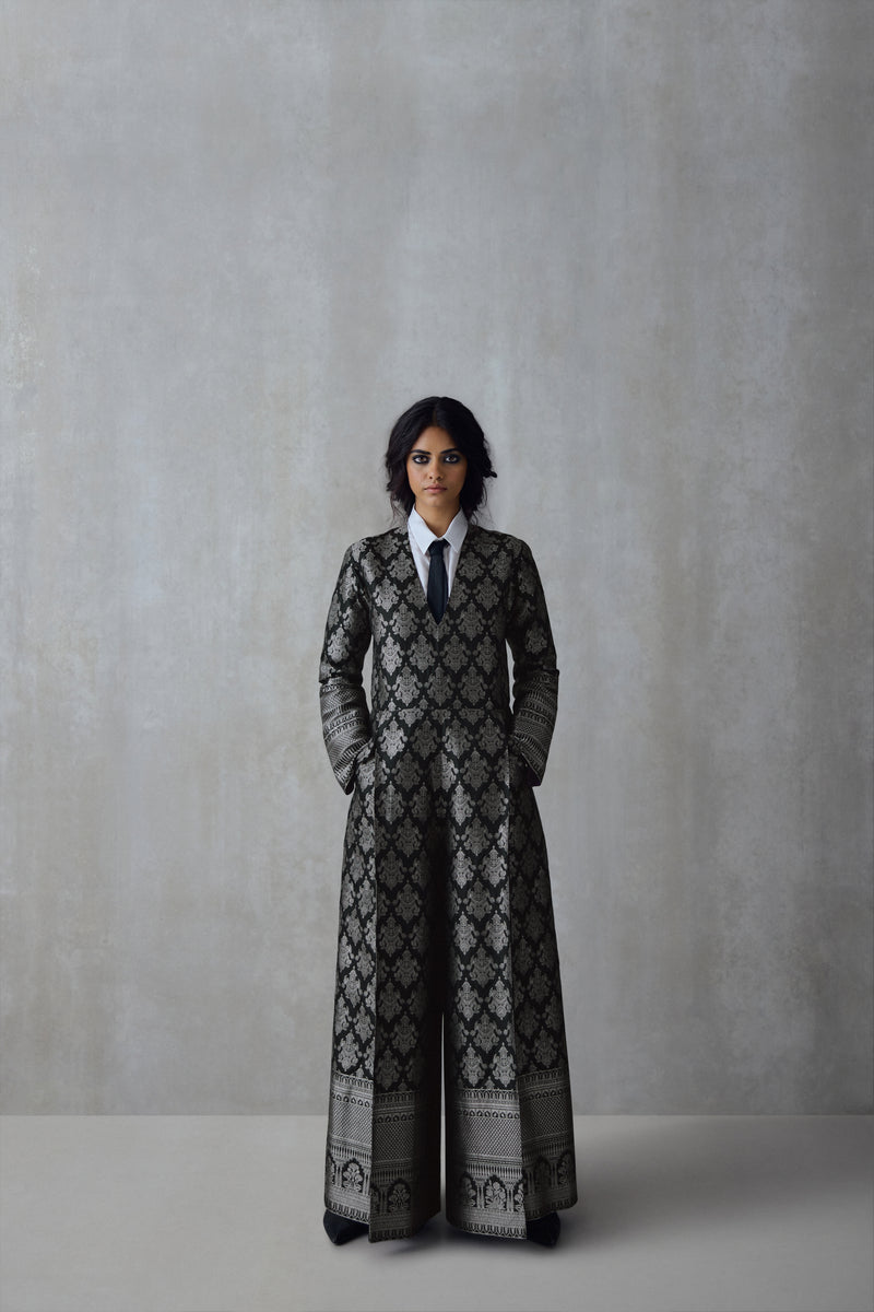 Silk Brocade Jumpsuit