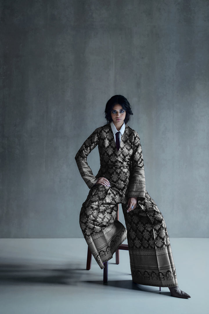 Silk Brocade Jumpsuit