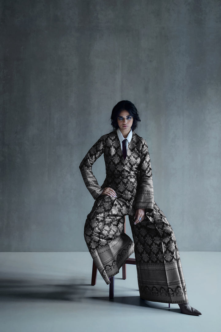 Silk Brocade Jumpsuit