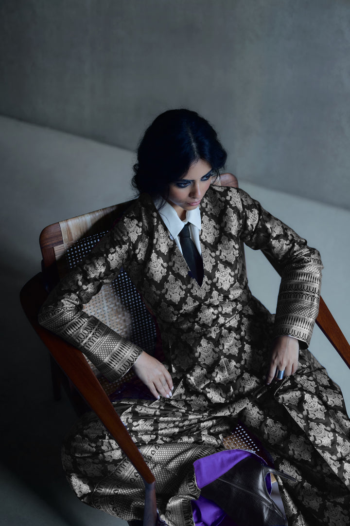 Silk Brocade Jumpsuit