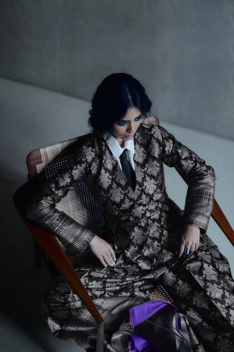 Silk Brocade Jumpsuit