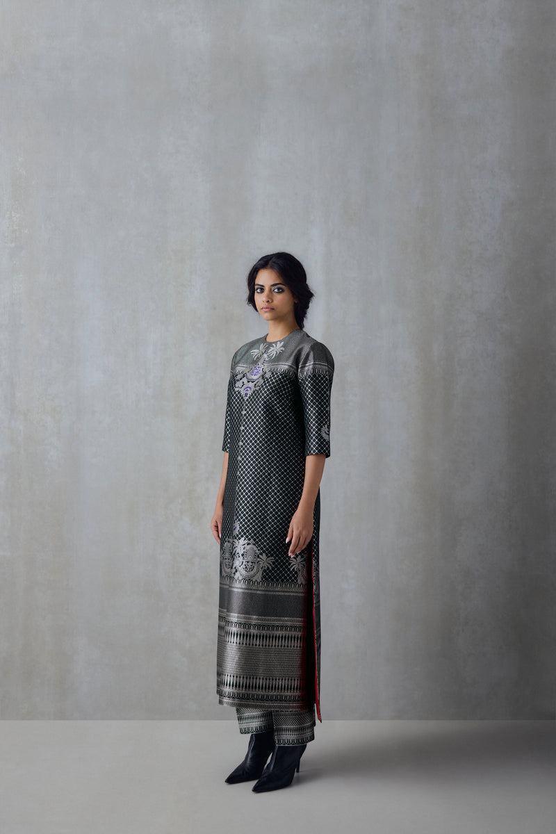 Silk Brocade Tunic Set