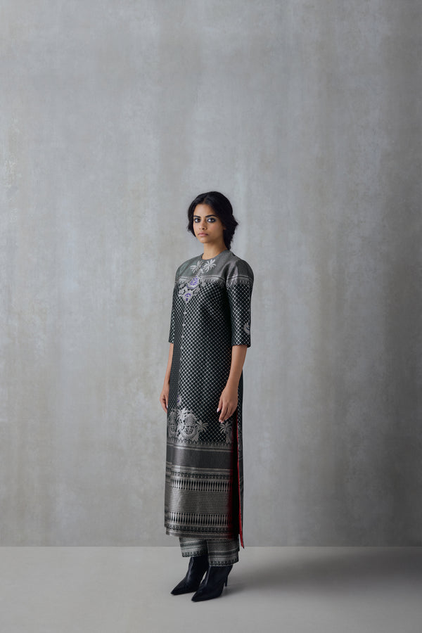 Silk Brocade Tunic Set