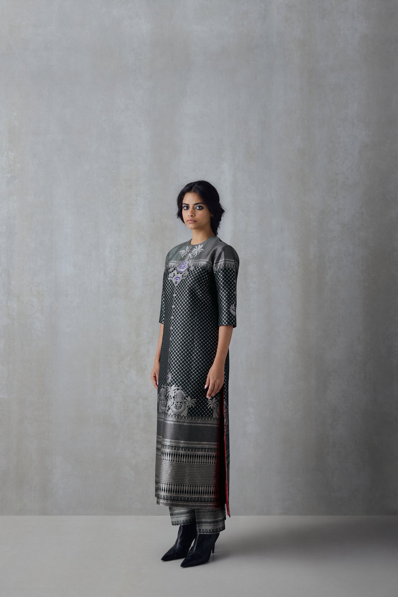 Silk Brocade Tunic Set