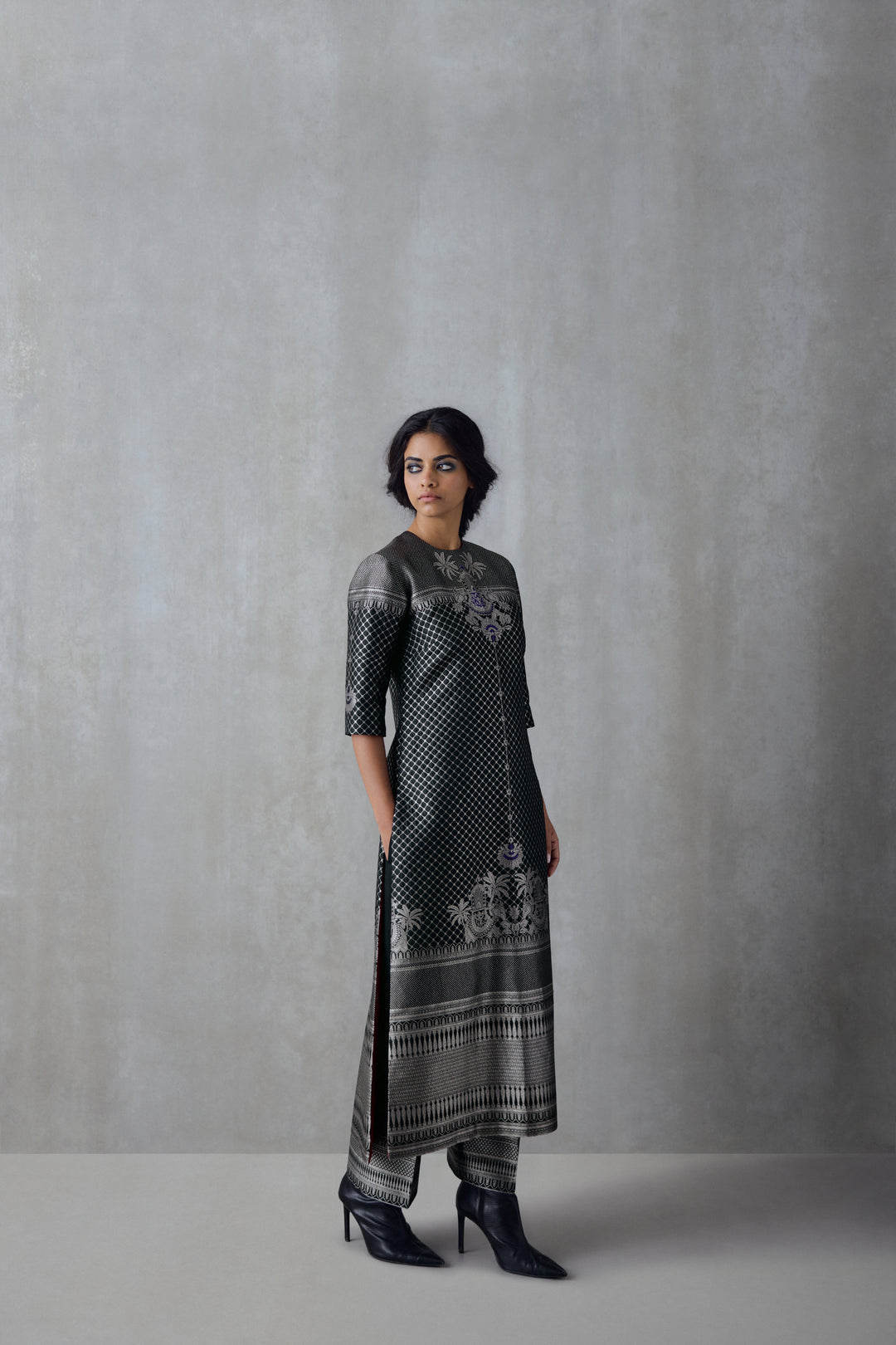 Silk Brocade Tunic Set