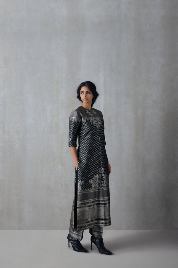 Silk Brocade Tunic Set