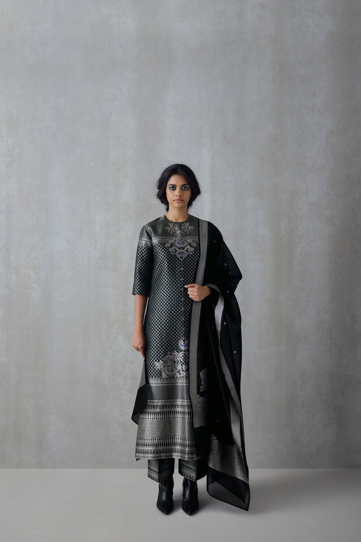 Silk Brocade Tunic Set