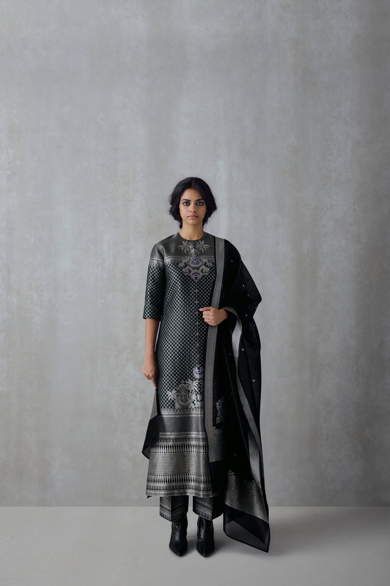 Silk Brocade Tunic Set