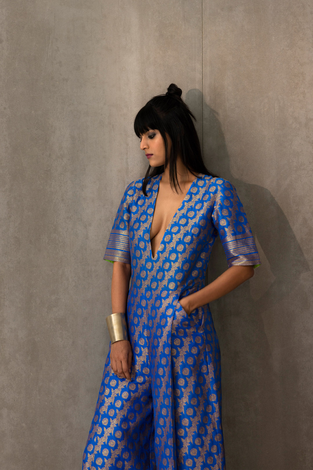 Handwoven Silk Brocade Jumpsuit