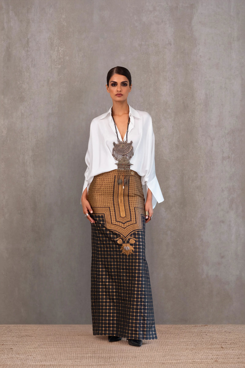 Silk Brocade Dress
