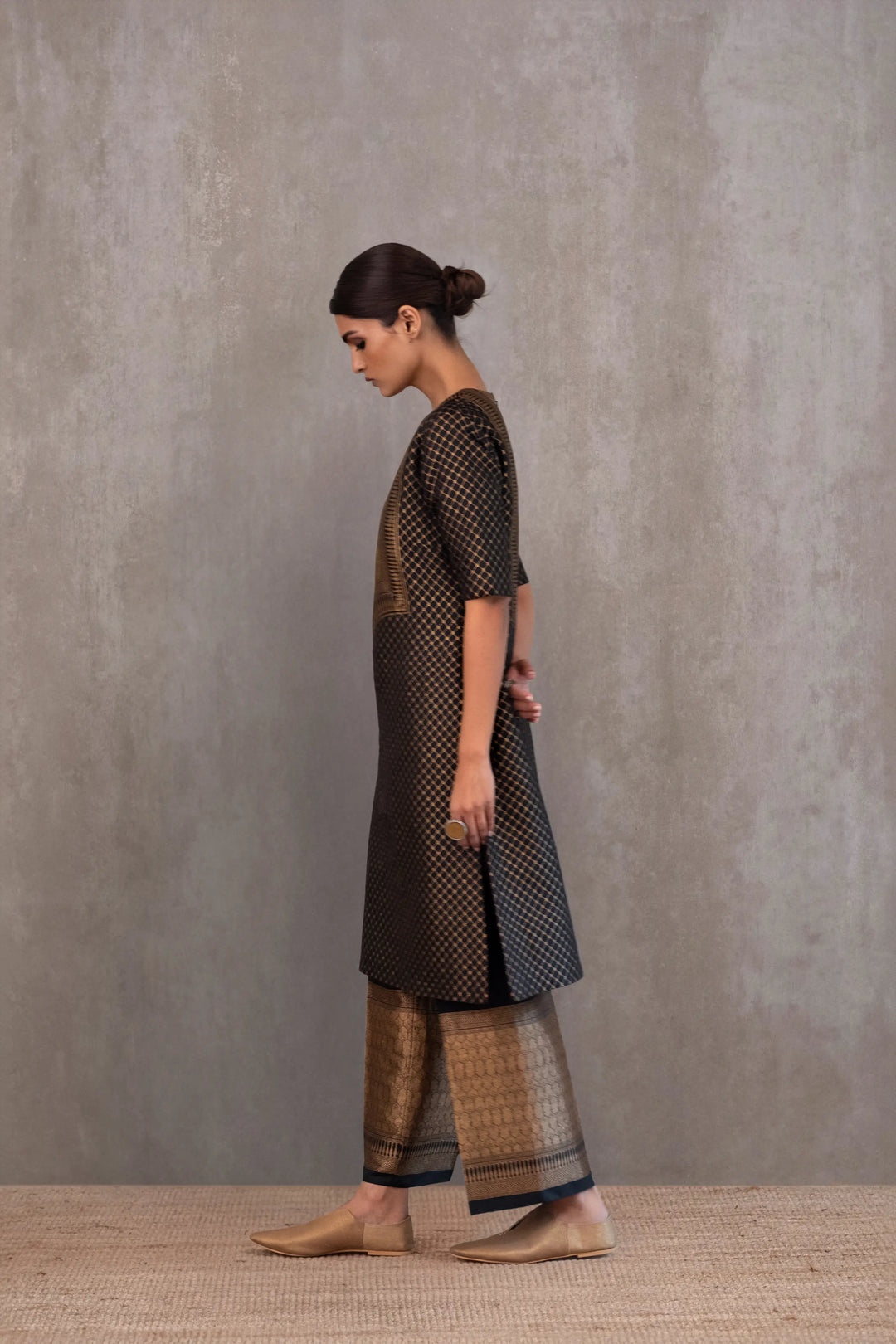 Silk Brocade Kurta Set