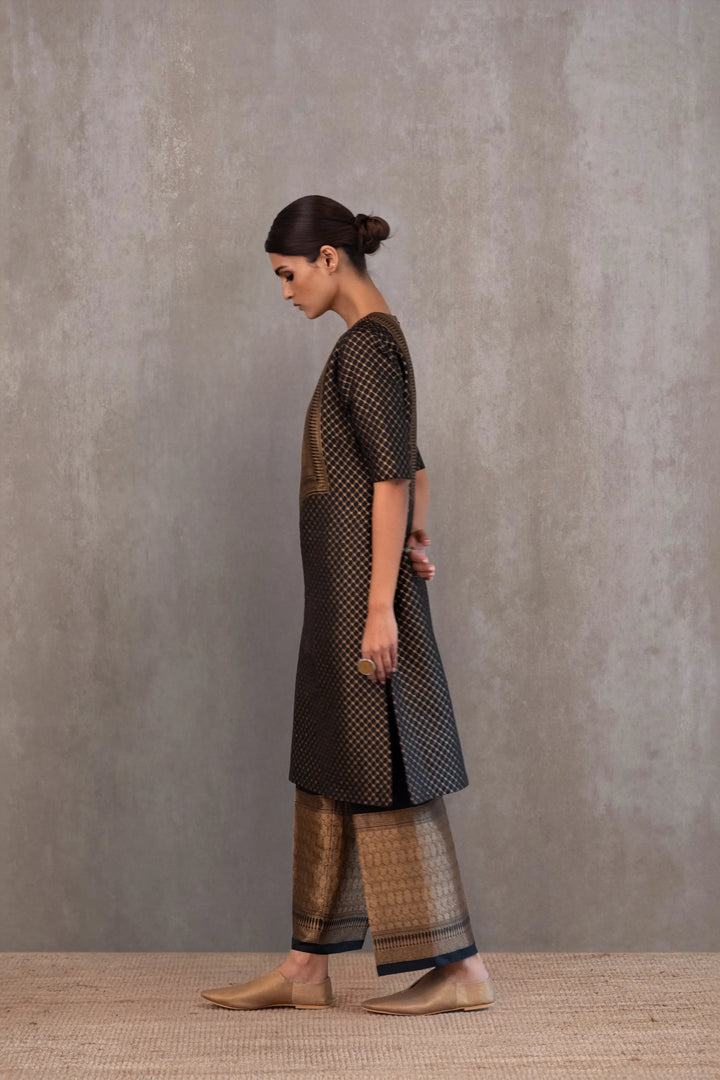 Silk Brocade Kurta Set