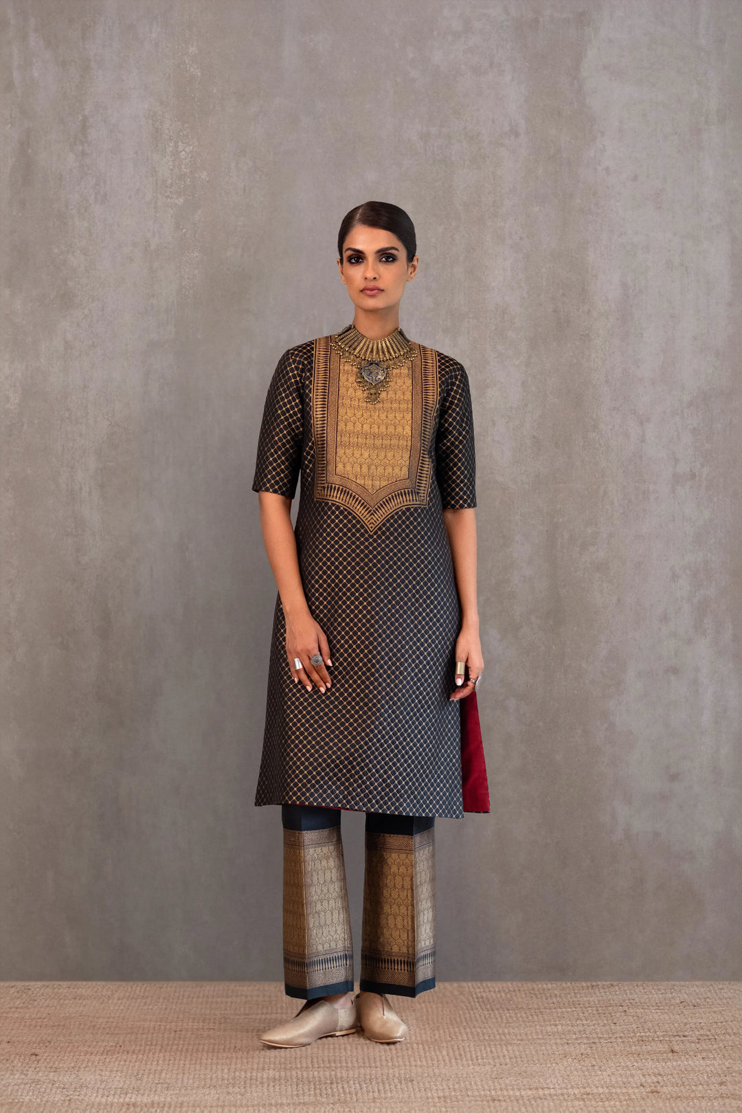 Silk Brocade Kurta Set