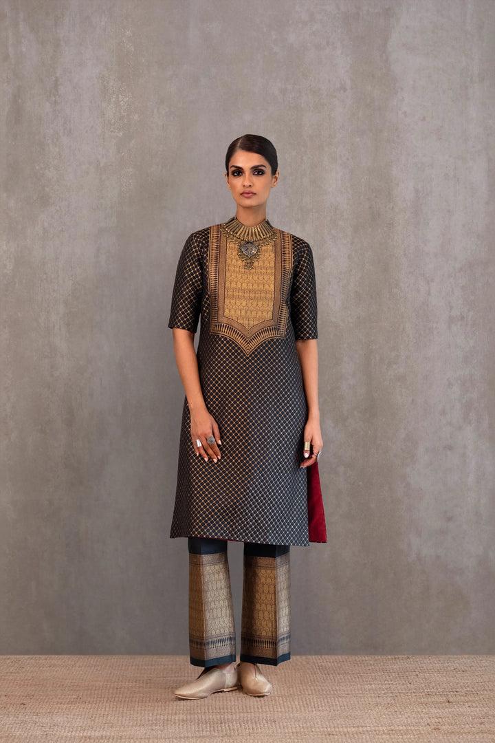 Silk Brocade Kurta Set