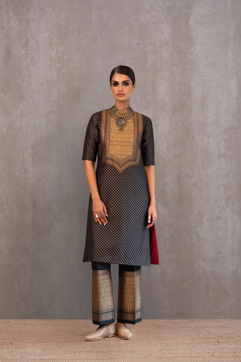Silk Brocade Kurta Set