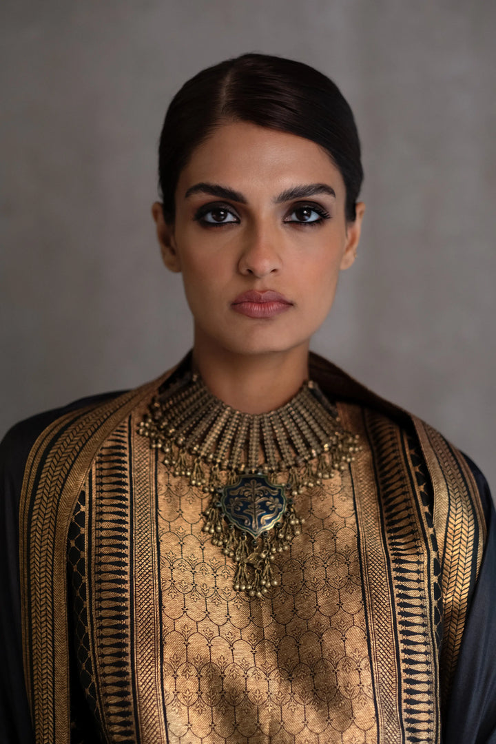 Silk Brocade Kurta Set