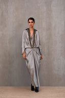 Draped Silk Dress