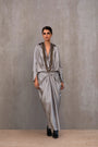 Draped Silk Dress