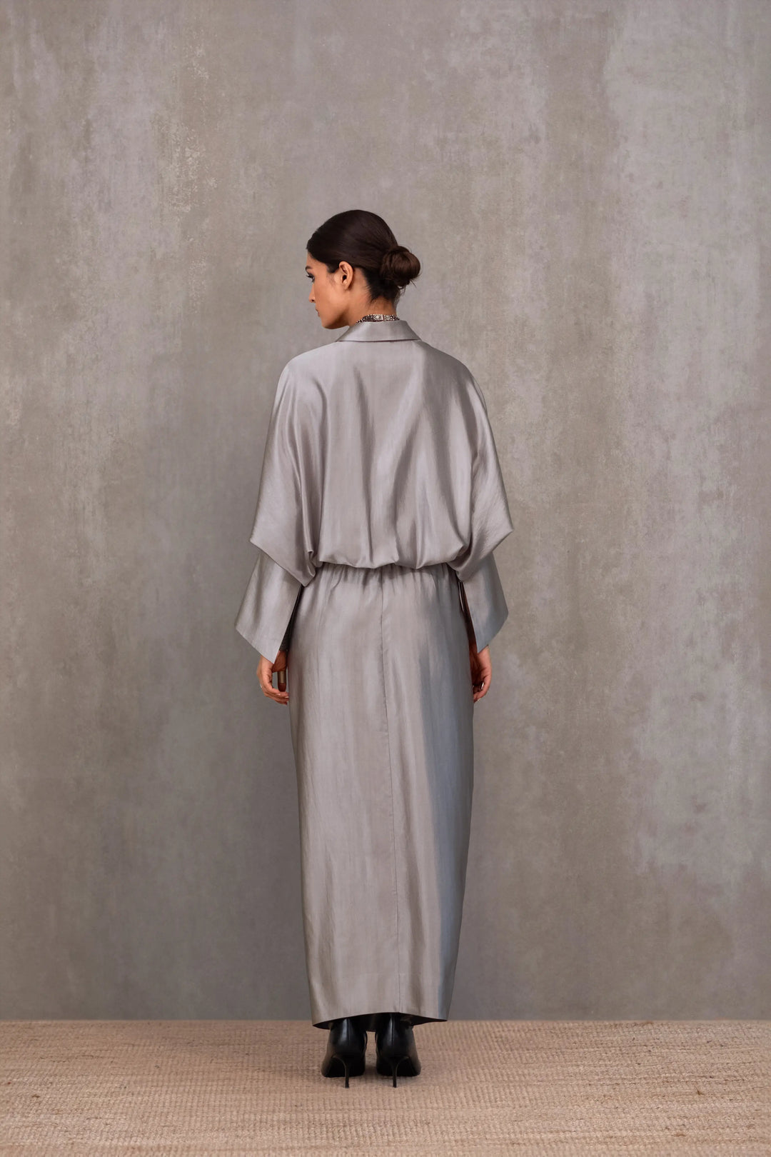 Draped Silk Dress