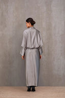 Draped Silk Dress