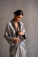 Draped Silk Dress