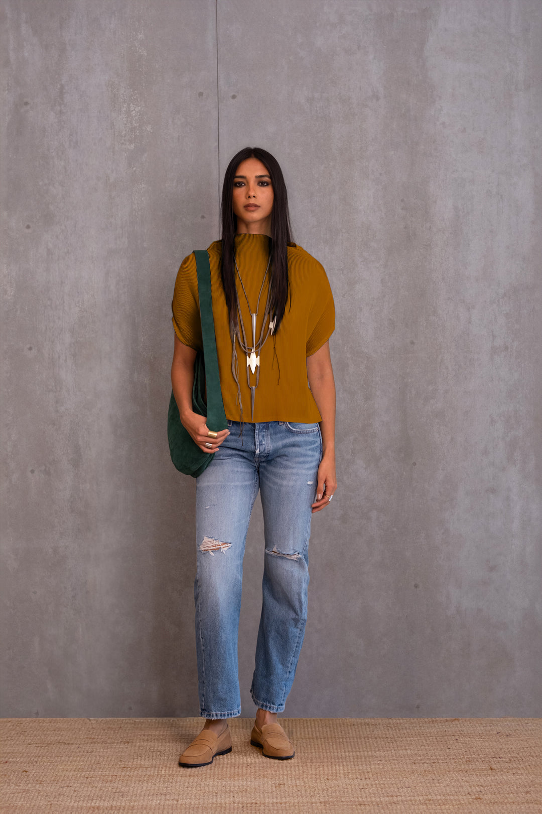 Pleated Box Top