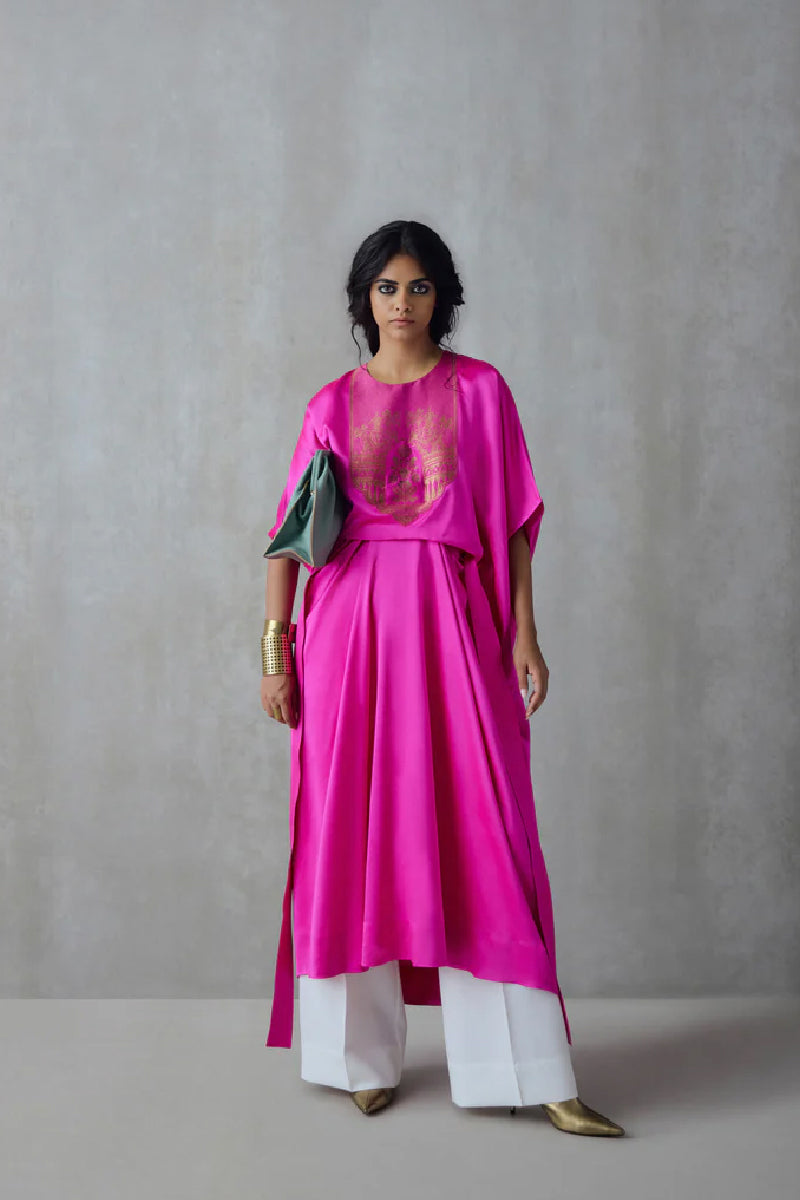Silk Belted Dress