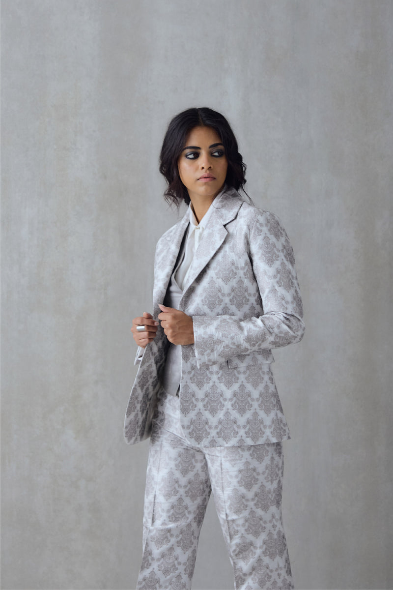 Silk Brocade Blazer