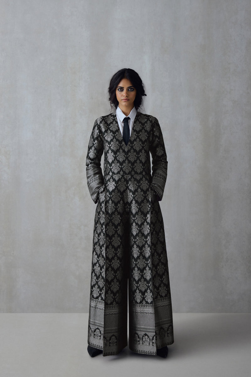 Silk Brocade Jumpsuit