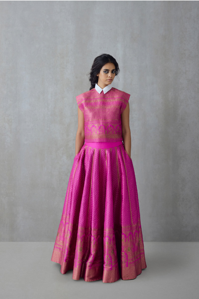 Silk Brocade Skirt