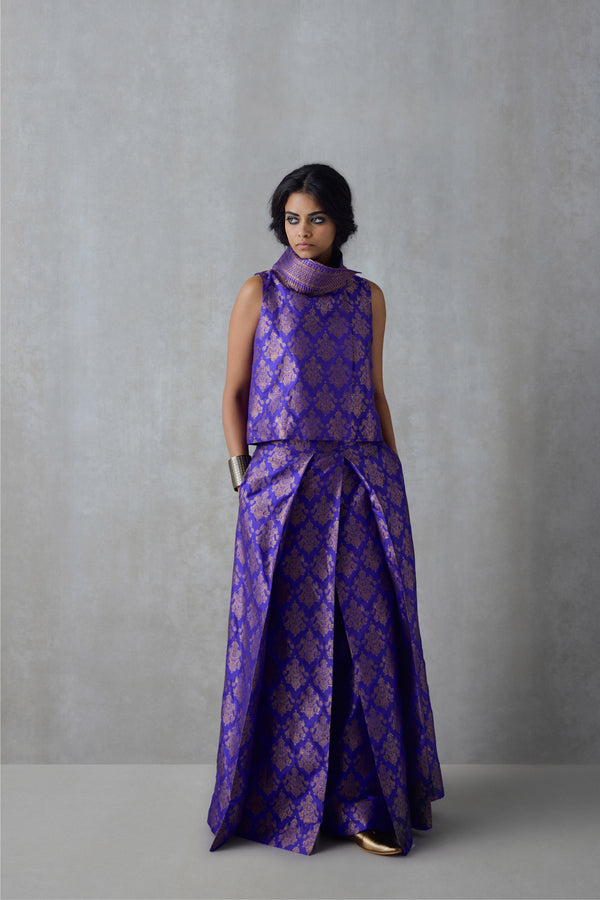 Silk Brocade Palazzo