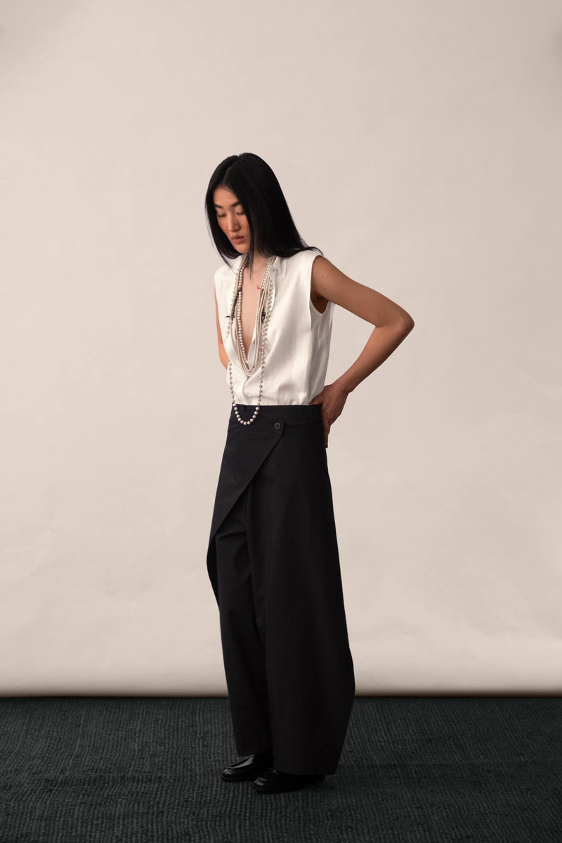 Poplin Wrap Palazzo