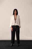 A tailored, everyday trouser handwoven in silk - PAYAL KHANDWALA
