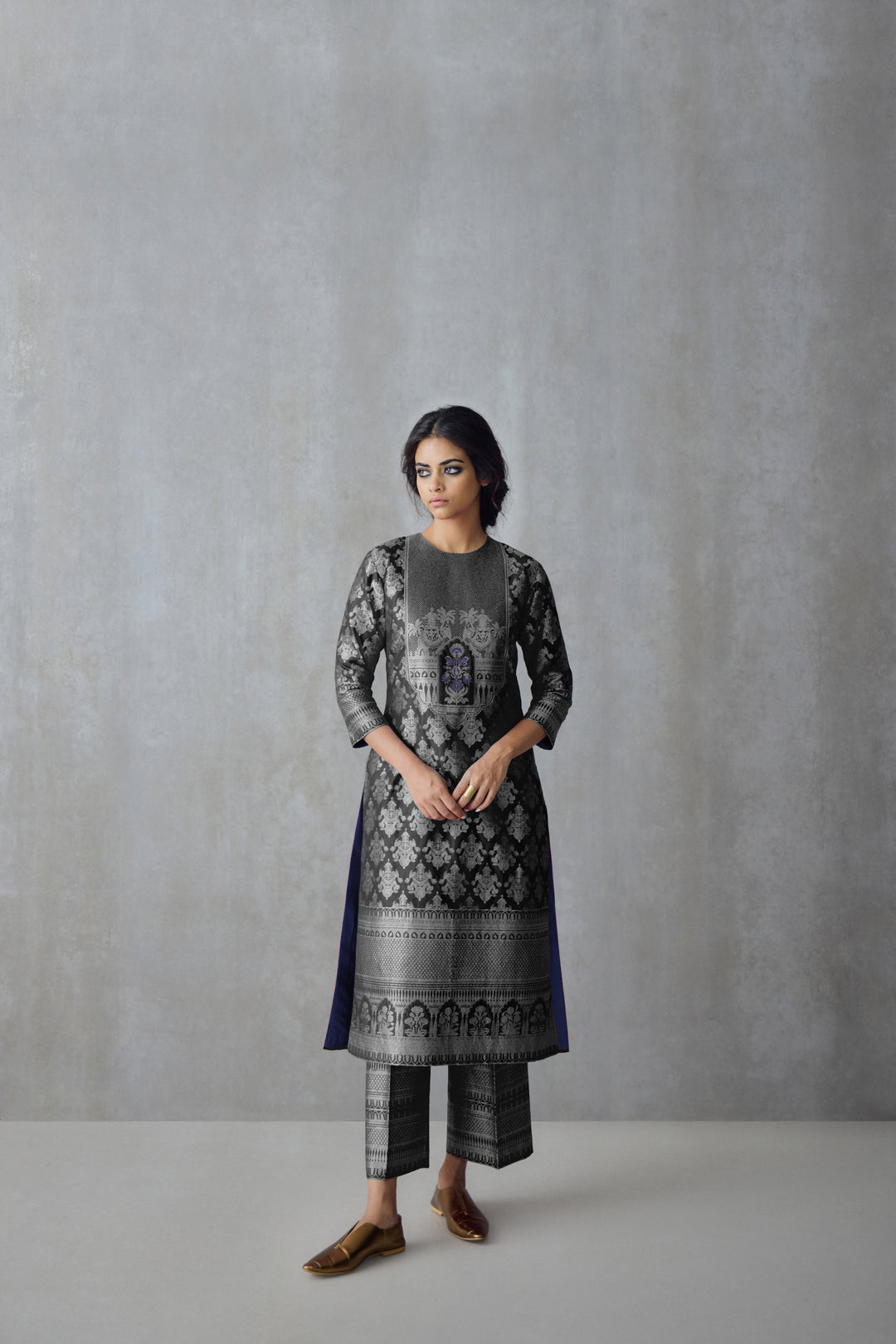 Silk Brocade Tunic Set