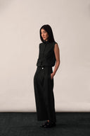 A poplin culotte with pleated details and pockets – PAYAL KHANDWALA