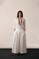 A signature poplin palazzo with pleated details – PAYAL KHANDWALA