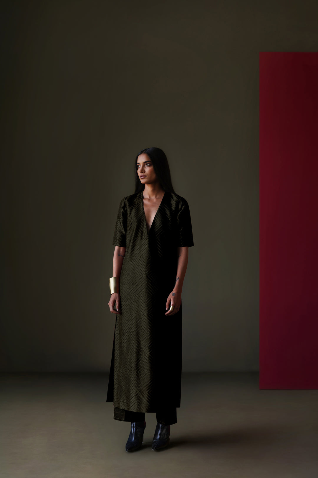 Silk Brocade Tunic Set