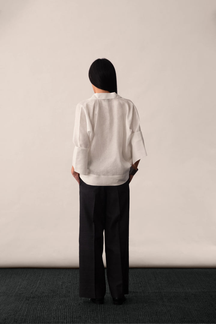 Silk Wide-Leg Trouser