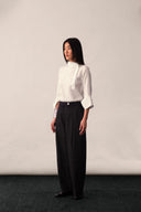 A handwoven silk wide-leg trouser with pockets – PAYAL KHANDWALA