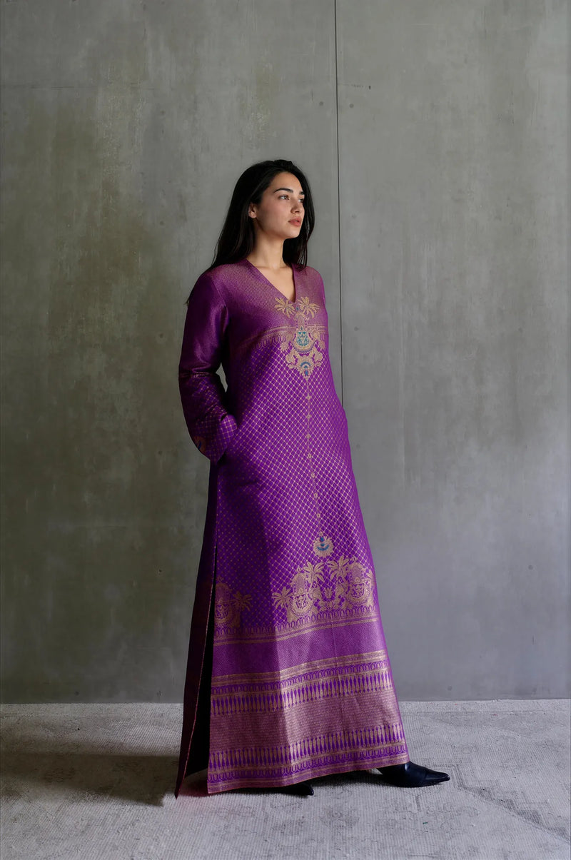 Silk Brocade Dress