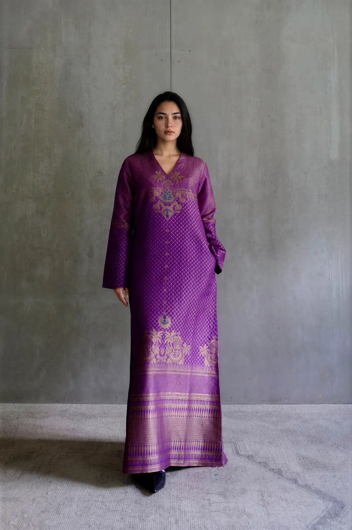 Silk Brocade Dress
